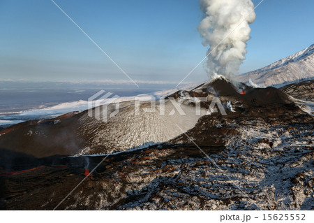 Eruption volcano on Kamchatka, Far East 15625552