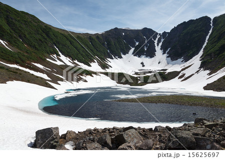 Mountains and Blue Lake on Kamchatka Peninsula Mountains and Blue Lake on Kamchatka Peninsula 15625697