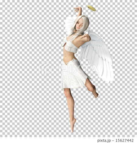 Cute angel perming 3DCG illustration material 15627442