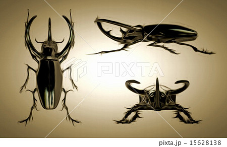 black rhinoceros beetle watercolor drawing black rhinoceros beetle watercolor drawing 15628138