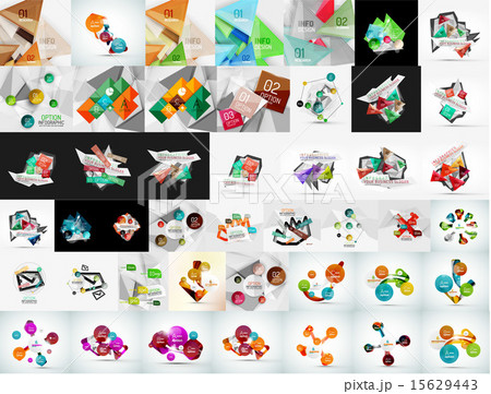 Geometric banners, templates, layouts. Paper graphics Mega collection 15629443