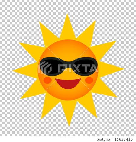 サングラスと太陽のイラスト素材