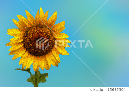 Low poly of  sunflower 15635504