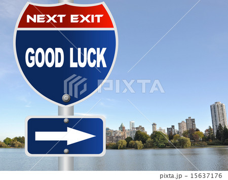 Good luck road sign 15637176
