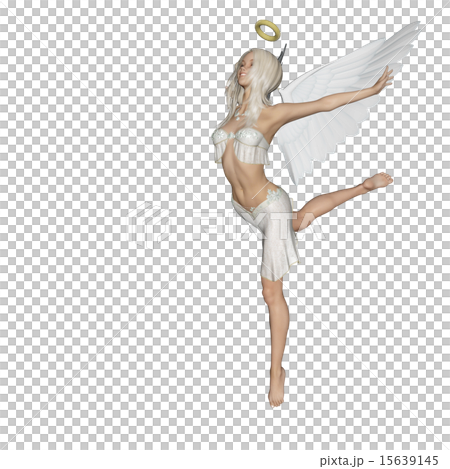 Cute angel perming 3DCG illustration material Cute angel perming 3DCG illustration material 15639145