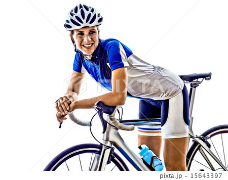 woman triathlon ironman athlete cyclist cycling 15643397