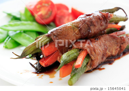 インゲン豆の肉巻き インゲン豆の肉巻き 15645041
