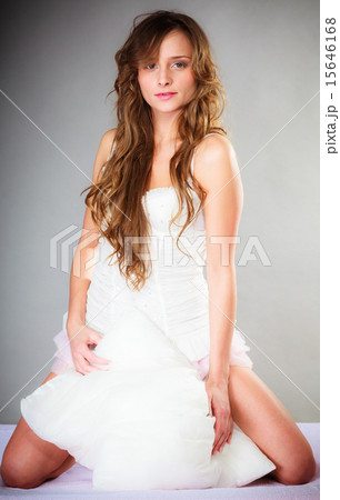 Attractive woman with pillow. Attractive woman with pillow. 15646168