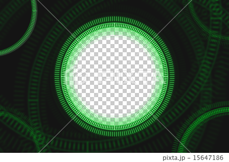 ターゲット 緑 背景グレー 透過 枠02のイラスト素材