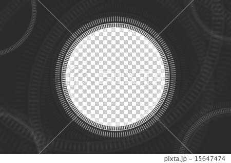 ターゲット 白 背景グレー 透過 枠01のイラスト素材