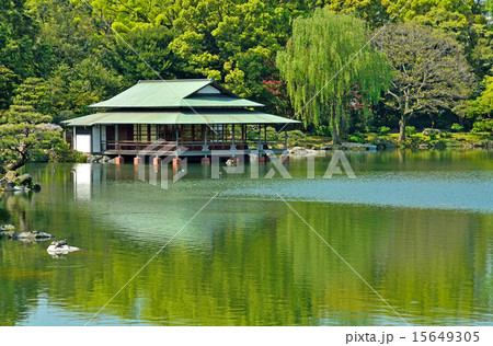 清澄庭園：大泉水と涼亭 15649305