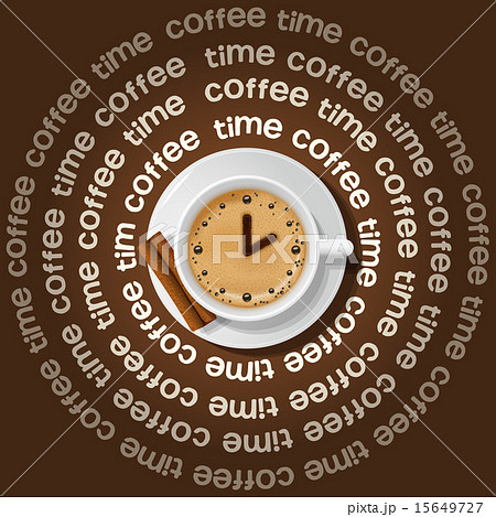 cup of clock in cappuccino 15649727