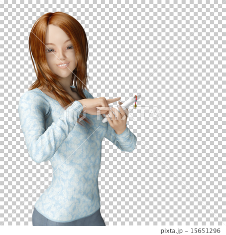 スマートフォンで予約する若い女性 15651296