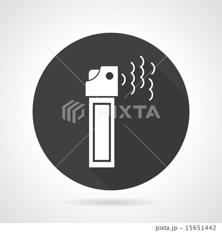 Tear gas black round vector icon 15651442