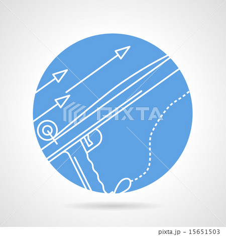Harpoon blue round vector icon 15651503
