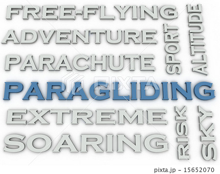3d image Paragliding issues concept word cloud 3d image Paragliding issues concept word cloud 15652070