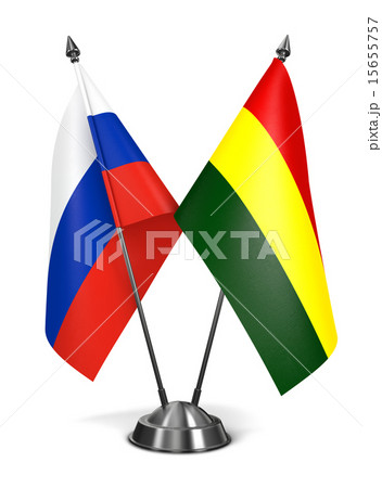 Russia and Bolivia - Miniature Flags. 15655757