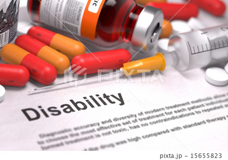 Diagnosis - Disability. Medical Concept. 3D Render. 15655823