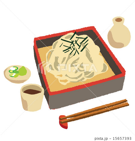 ざるそばのイラスト素材
