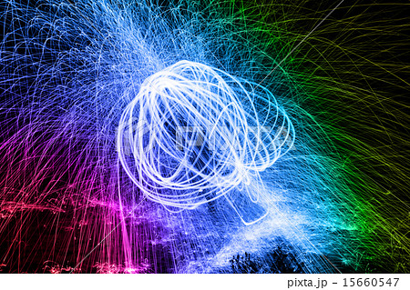 Showers of hot glowing sparks Showers of hot glowing sparks 15660547