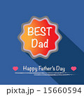 father's day greeting with best dad badge 15660594