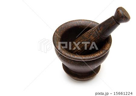 Handmade wooden mortar 15661224