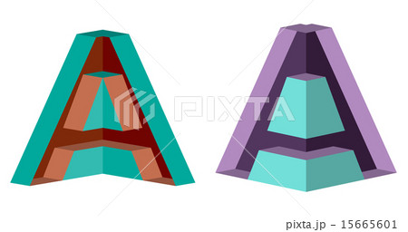 3D Letter A Logo Icon Design Template Element 15665601