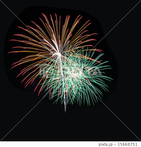 Colorful fireworks on the black sky background Colorful fireworks on the black sky background 15668751