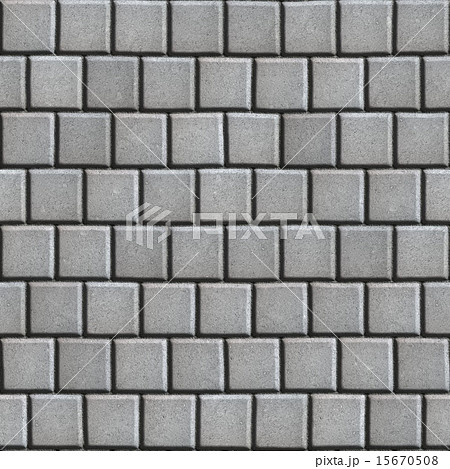 Concrete Pavement Laid as Gray Small Square. Concrete Pavement Laid as Gray Small Square. 15670508