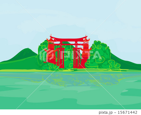 Traditional abstract chines landscape Traditional abstract chines landscape 15671442