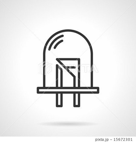 Dot diode black line vector icon 15672301