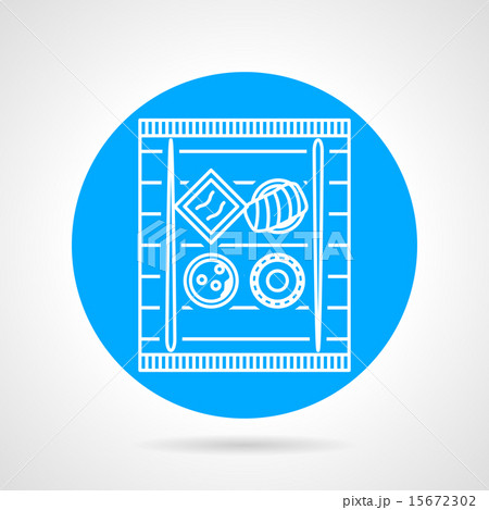Sushi blue round vector icon Sushi blue round vector icon 15672302