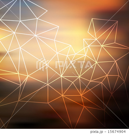 Sunset geometric blurred background 15674904