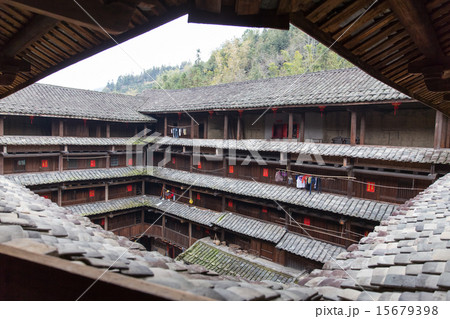 hakka tulou located in fujian, china 15679398