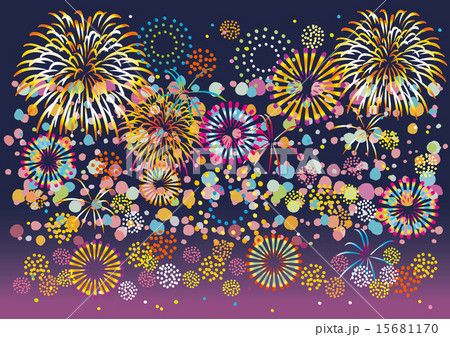 花火_ドットのイラスト素材 [15681170] - PIXTA