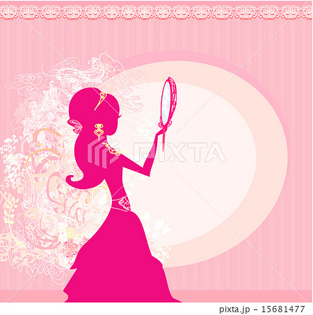 Girl and jewellerys - abstract background 15681477