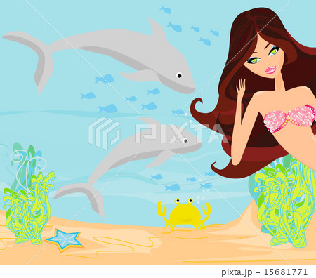 Illustration of a Beautiful mermaid Illustration of a Beautiful mermaid 15681771