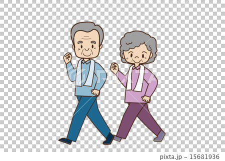 Walking for elderly couple 15681936