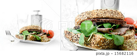 Roast Beef Sandwich Montage Roast Beef Sandwich Montage 15682116