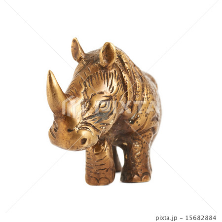Rhinoceros rhino sculpture isolated Rhinoceros rhino sculpture isolated 15682884
