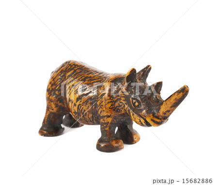 Rhinoceros rhino sculpture isolated Rhinoceros rhino sculpture isolated 15682886