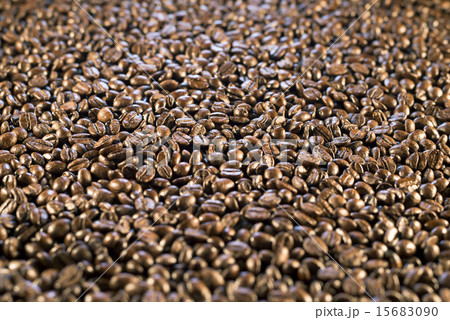 Surface covered with coffee beans as a background 15683090