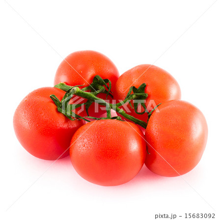 Bunch of red tomato over white background 15683092