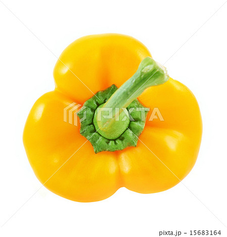Sweet orange bell pepper isolated Sweet orange bell pepper isolated 15683164