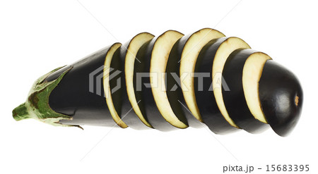 Sliced eggplant isolated 15683395