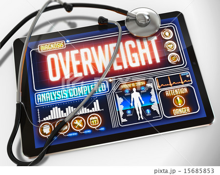 Overweight on the Display of Medical Tablet. Overweight on the Display of Medical Tablet. 15685853