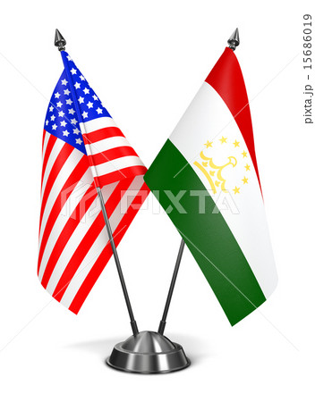 USA and Tajikistan - Miniature Flags. USA and Tajikistan - Miniature Flags. 15686019