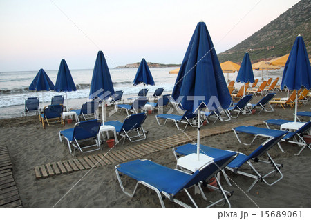 greece beach umbrella greece beach umbrella 15689061