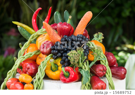 Fresh Organic Fruit and Vegetable From Garden 15689752