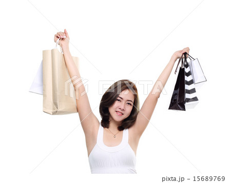 Shopping woman asian happy smiling are shopping Shopping woman asian happy smiling are shopping 15689769